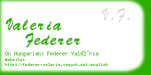 valeria federer business card